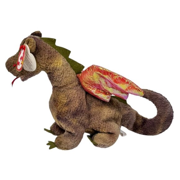 MWT VTG Ty Beanie Baby Scorch The Dragon 1998 Rare Tag Errors Retired - Picture 2 of 13